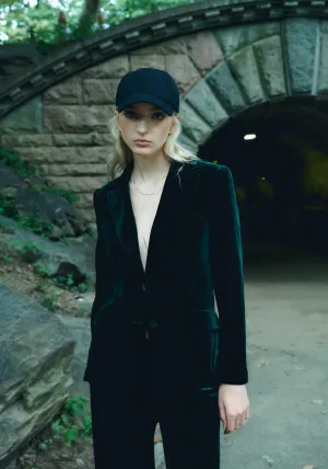 Velvet blazer - Green