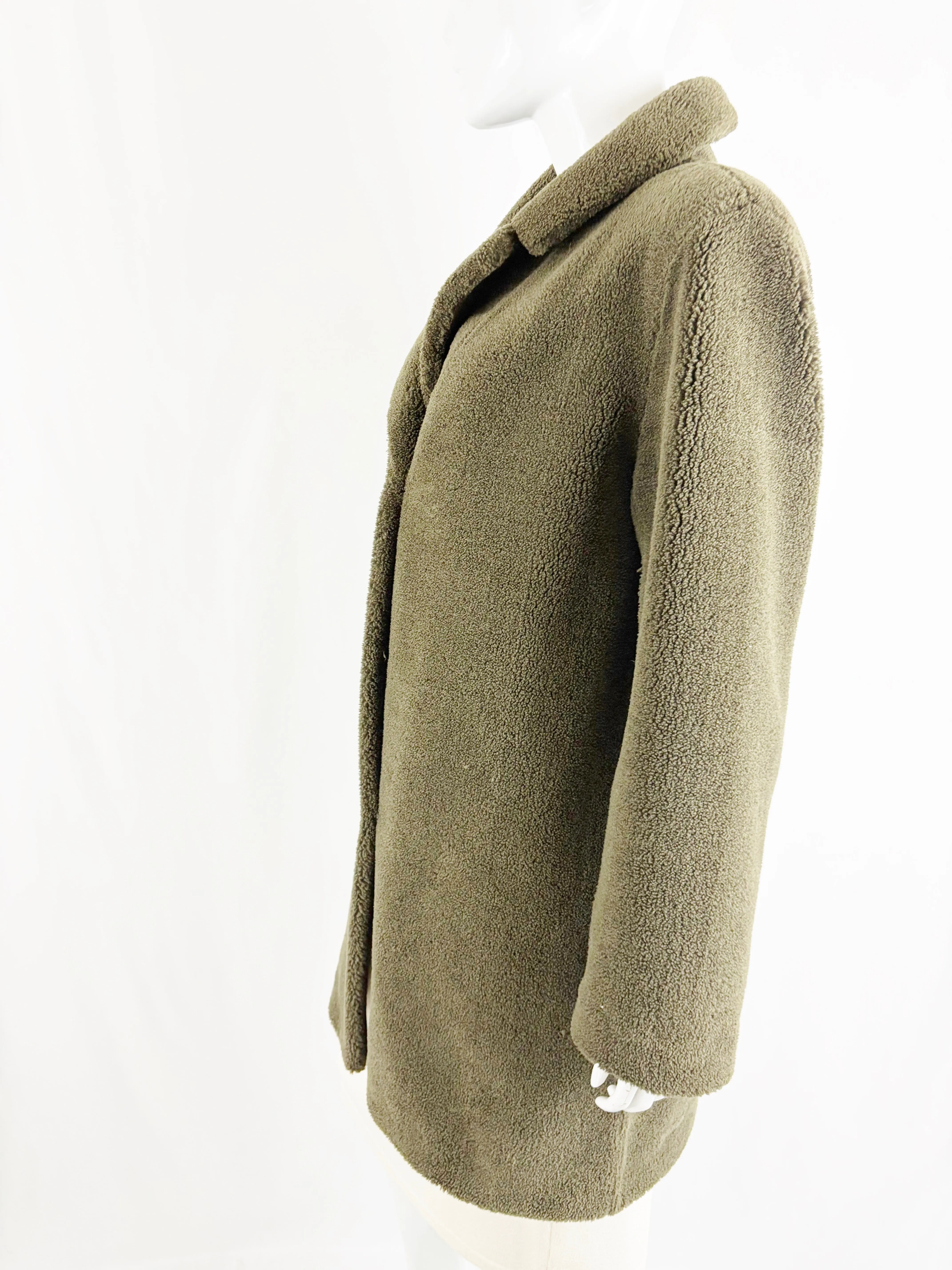 Velvet Faux Fur Coat Size M