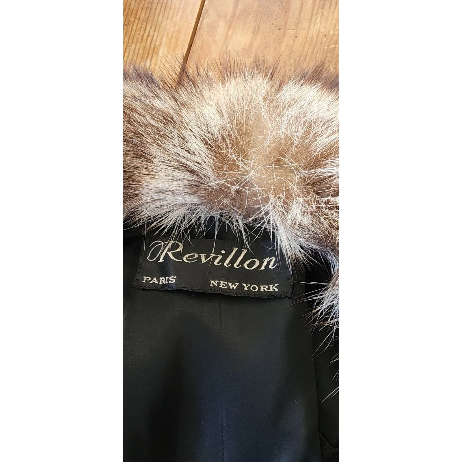 Vintage Fur Coat Silver Tipped Raccoon Hip Length Revillon M SATC