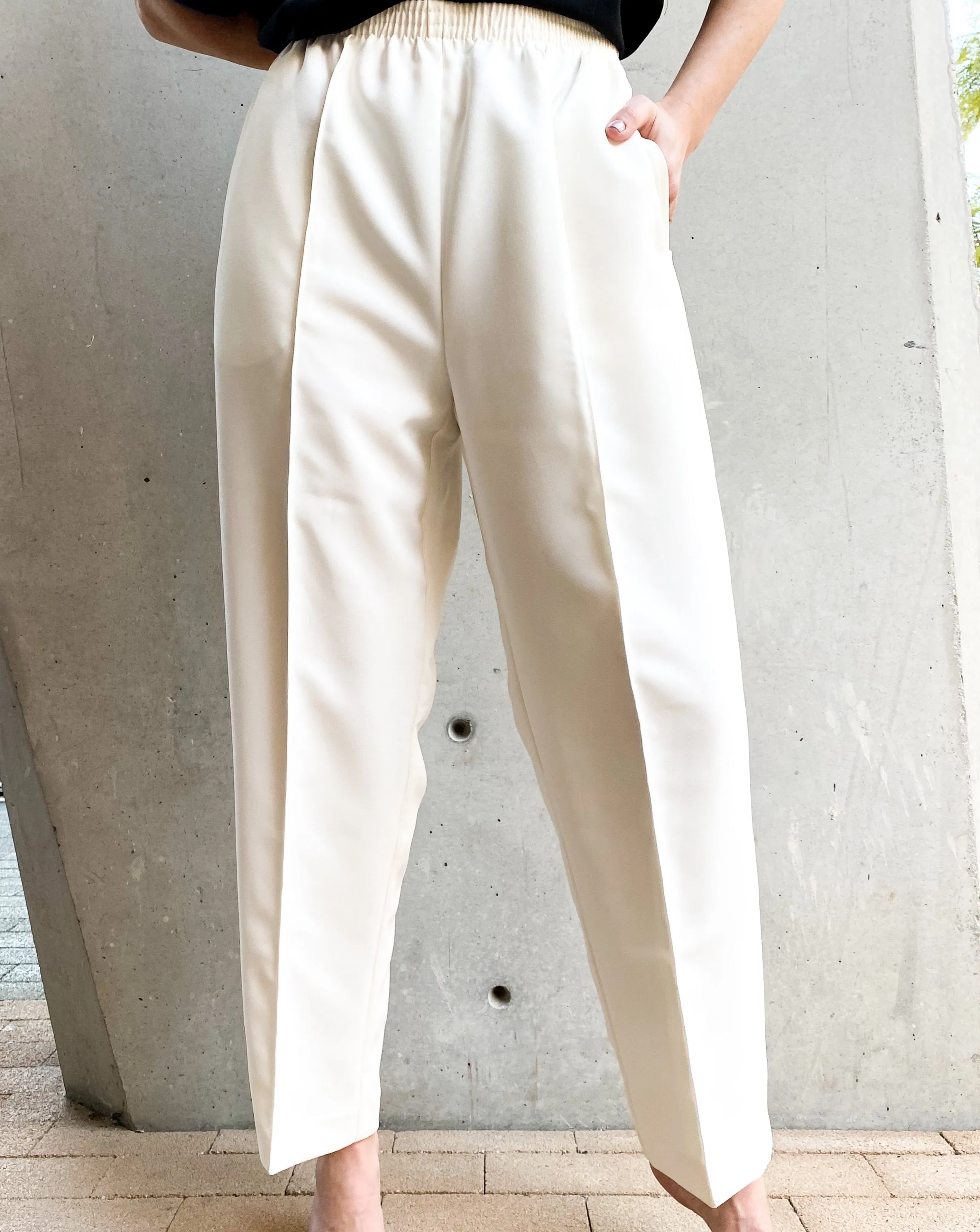 Vintage White Track Pant