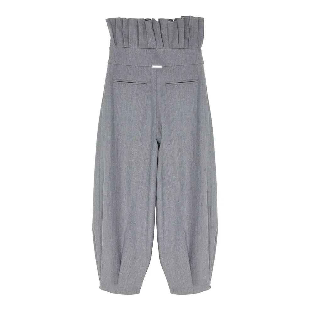 Waist-Pleated Suit Pants