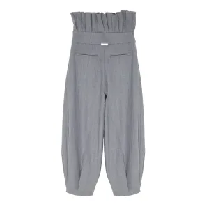 Waist-Pleated Suit Pants