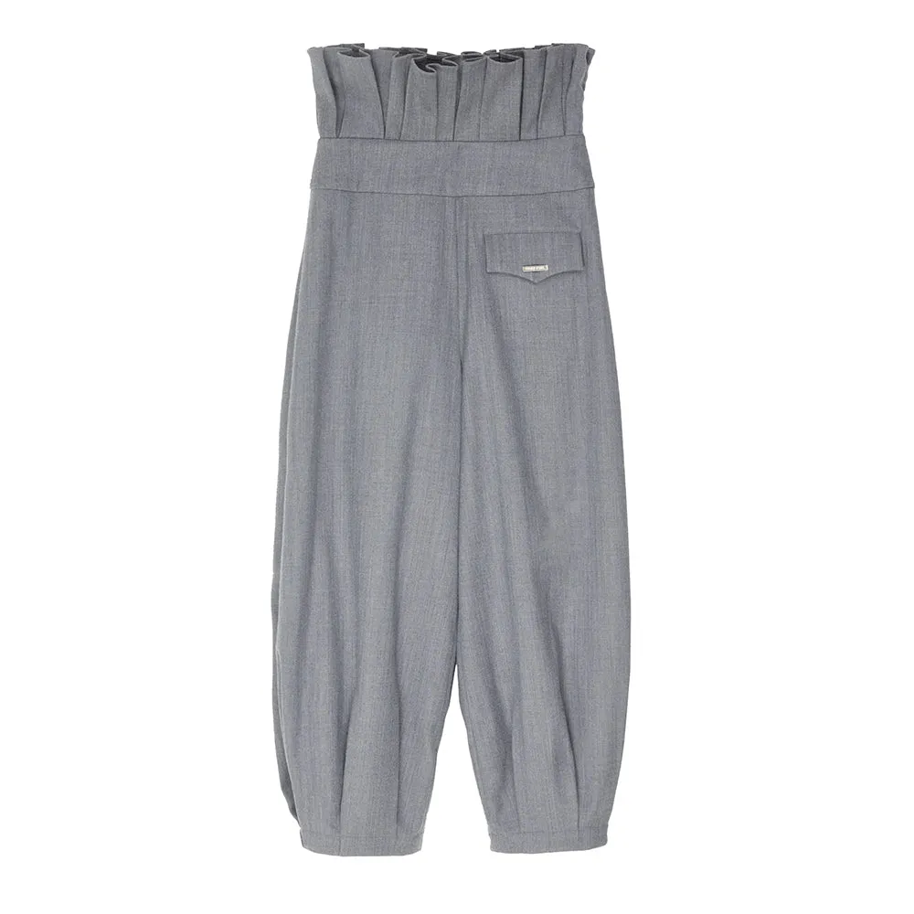 Waist-Pleated Suit Pants
