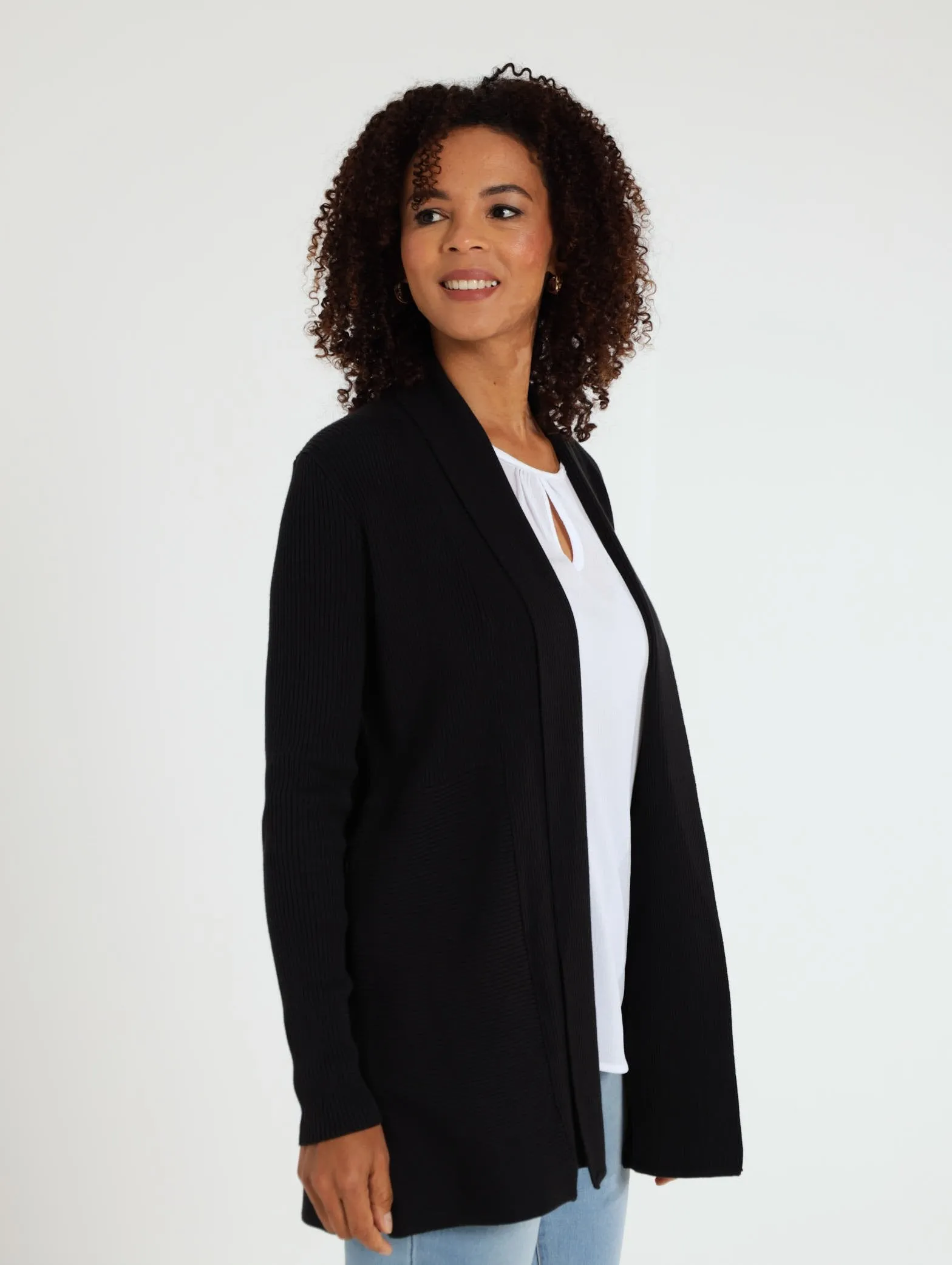 Waterfall Cardigan - Black