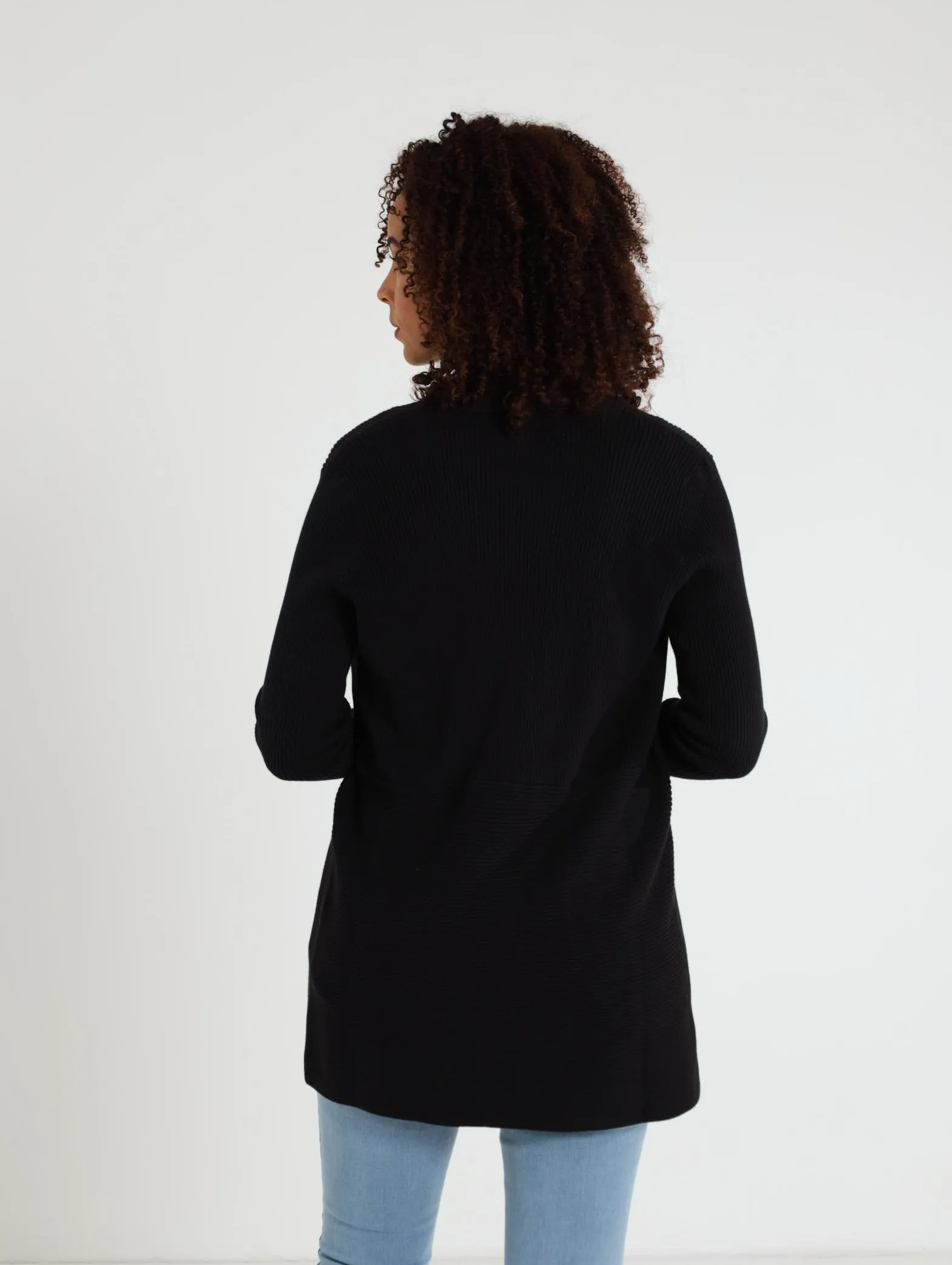 Waterfall Cardigan - Black