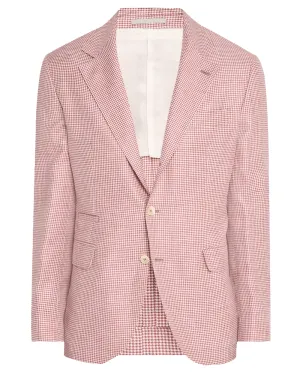 White and Red Houndstooth Sportcoat