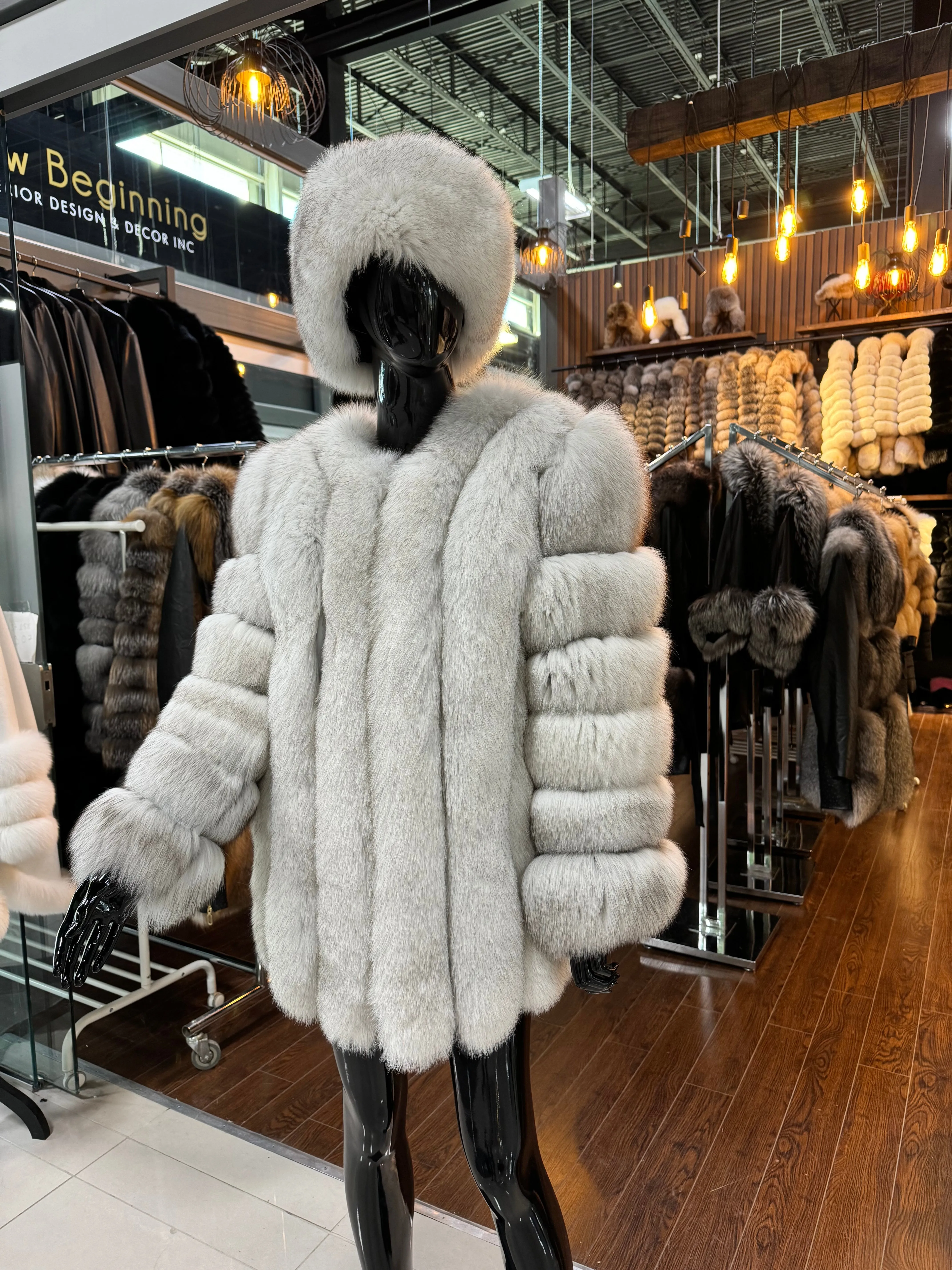 White Fox Fur Coat