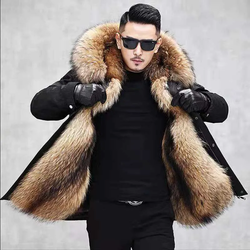 Winter warm coats Men's clothing Down Long Waterproof Coat