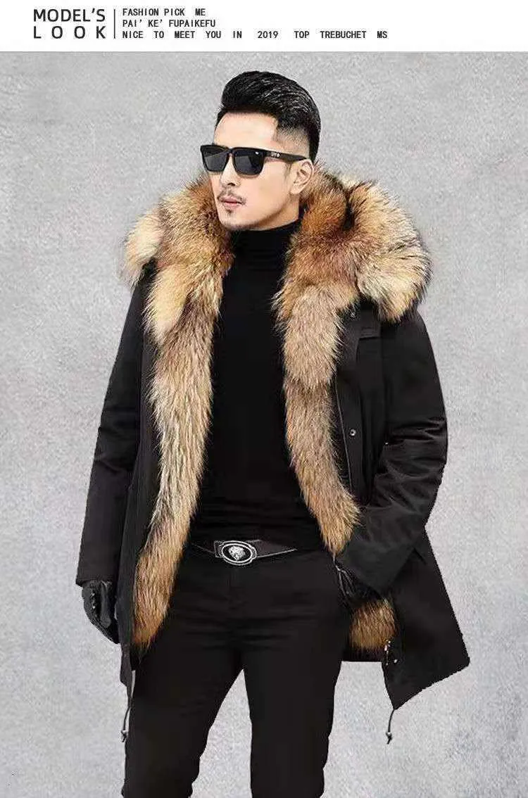 Winter warm coats Men's clothing Down Long Waterproof Coat