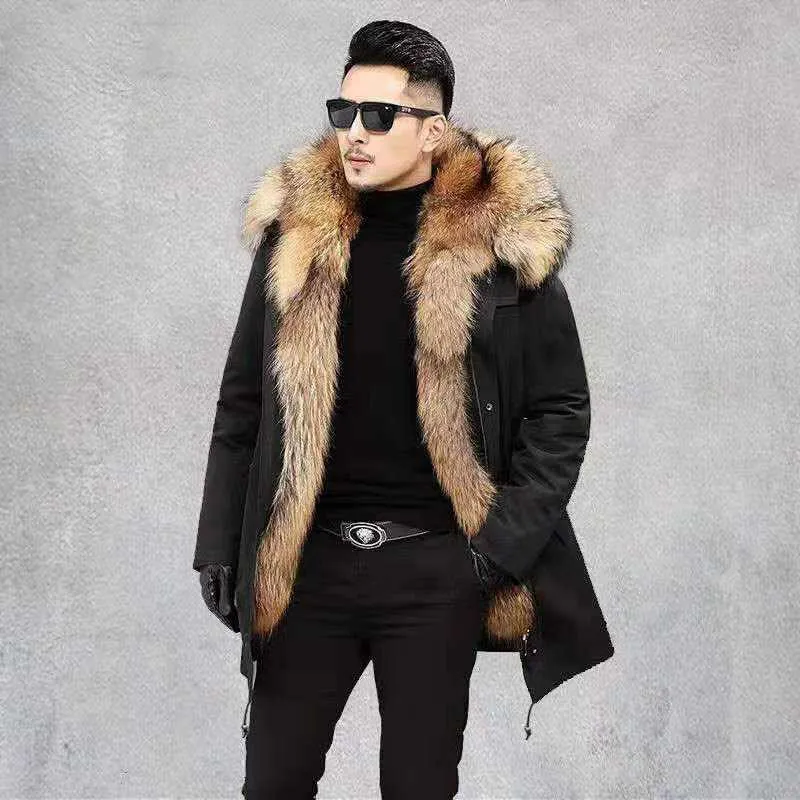 Winter warm coats Men's clothing Down Long Waterproof Coat