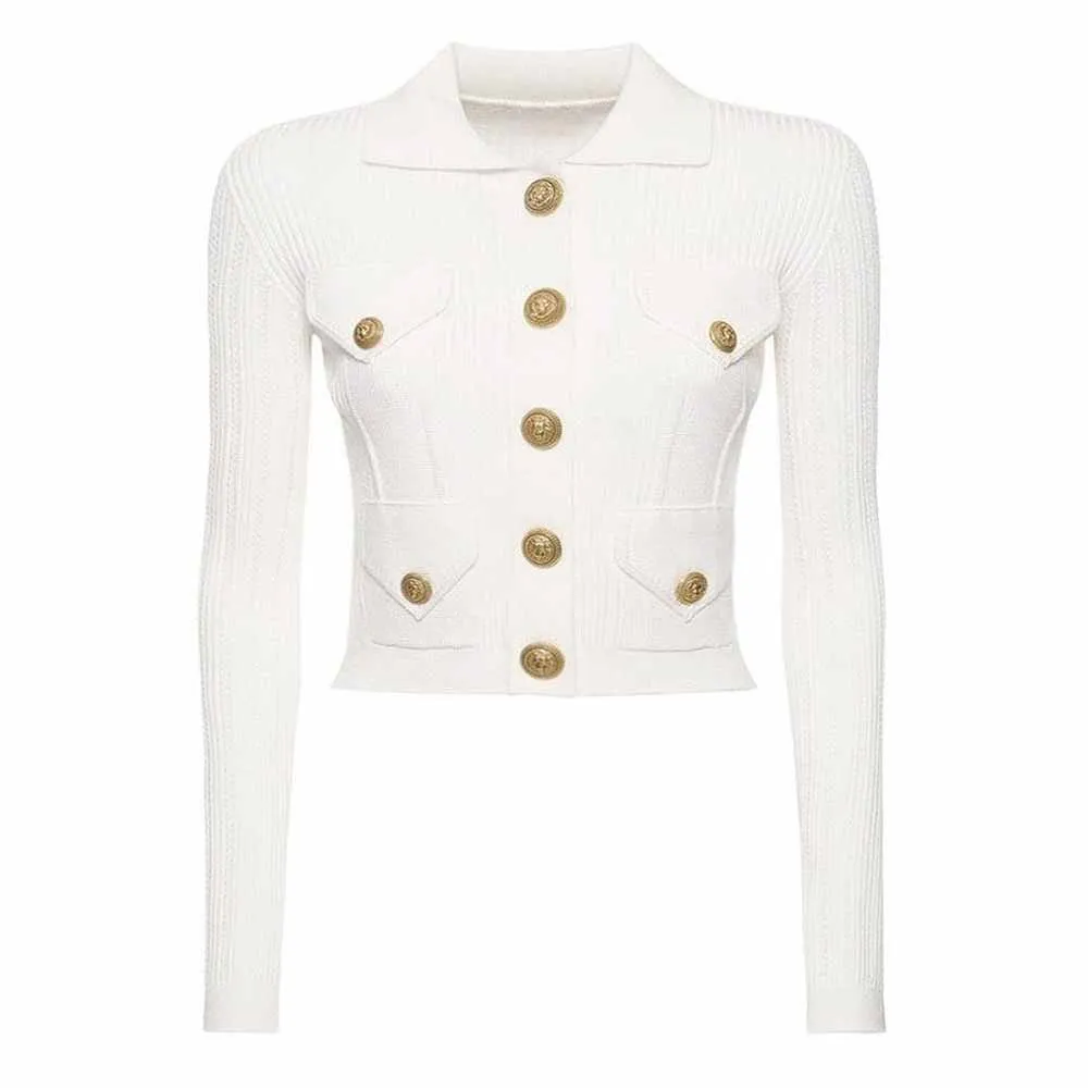 Women's Buttoned Knit Cardigan Skirt Suit