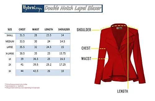 Women's Double Lapel Office Blazer