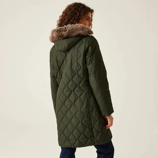 Women's Fritha III Insulated Parka Jacket Dark Khaki