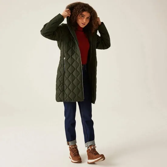 Women's Fritha III Insulated Parka Jacket Dark Khaki