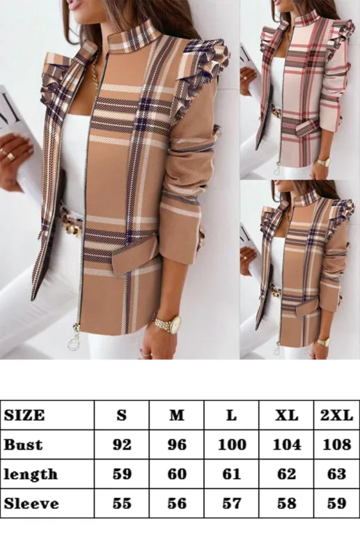 Women's Long Sleeve Printed Suit Coat