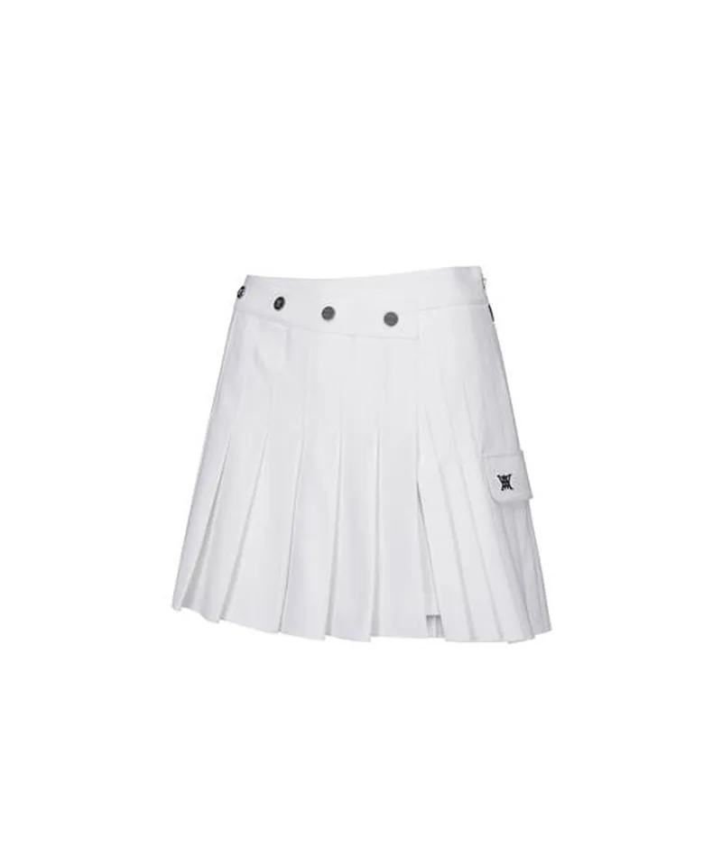 Women's Pleats Half Pants - White