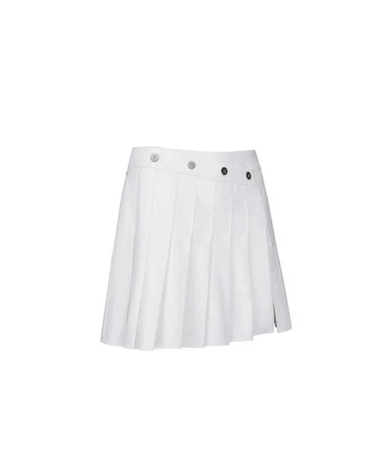 Women's Pleats Half Pants - White