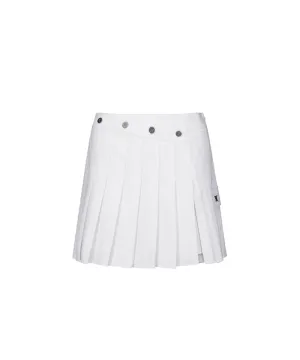 Women's Pleats Half Pants - White