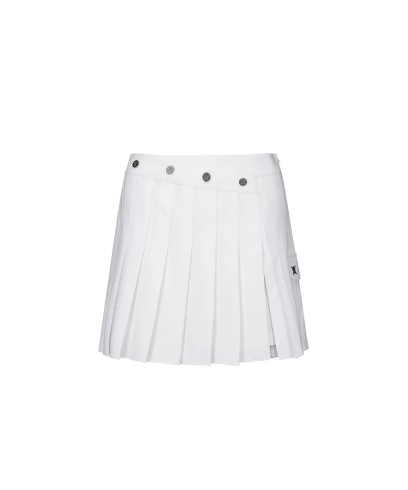 Women's Pleats Half Pants - White