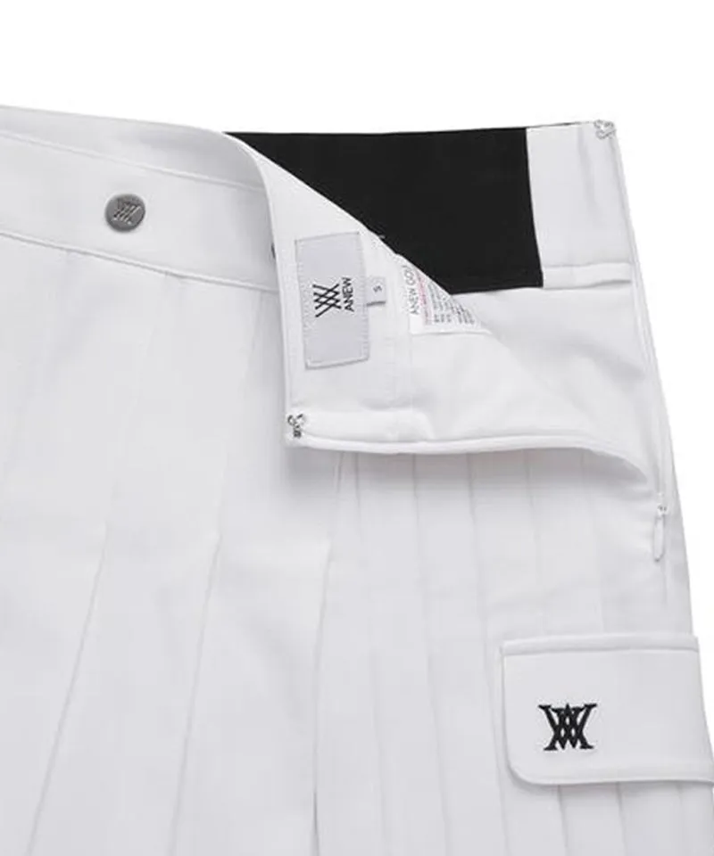 Women's Pleats Half Pants - White