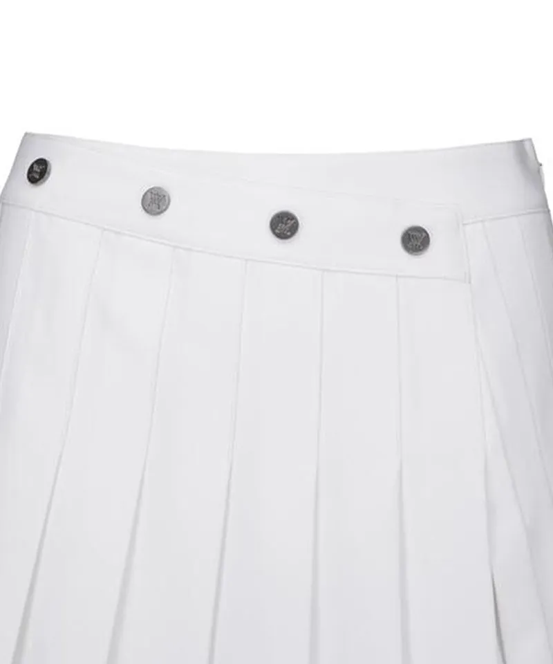 Women's Pleats Half Pants - White