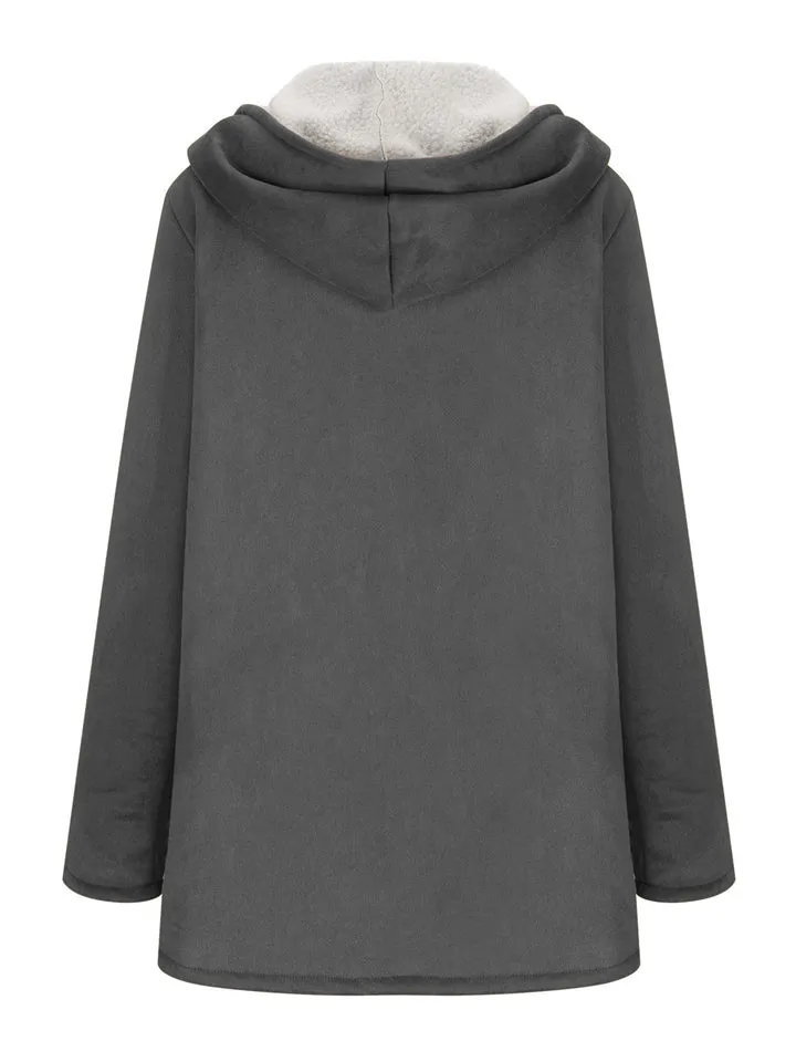 Women's Vintage Mid-length Fleece Lined Hooded Coats