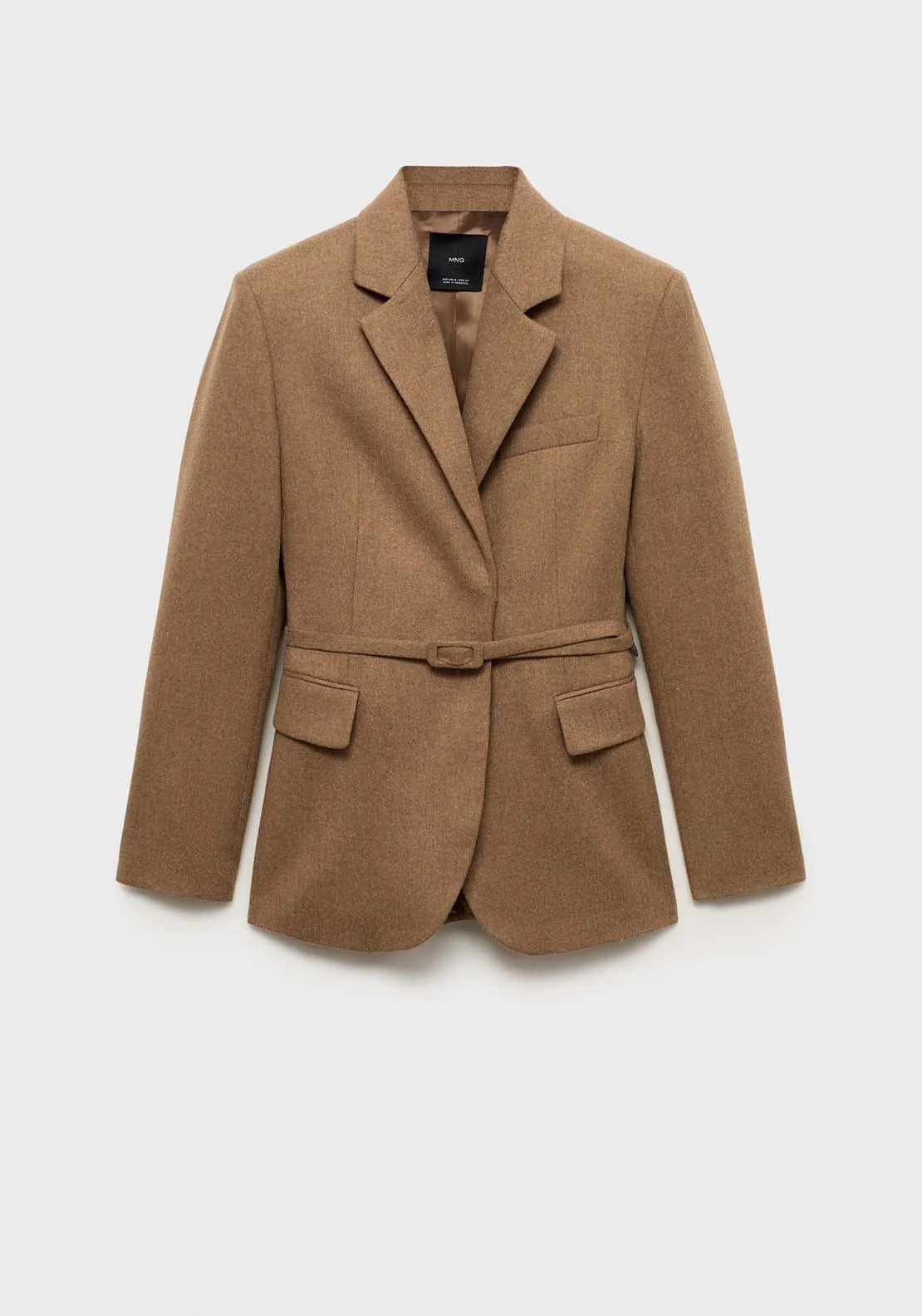 Wool-blend suit jacket - Medium Brown
