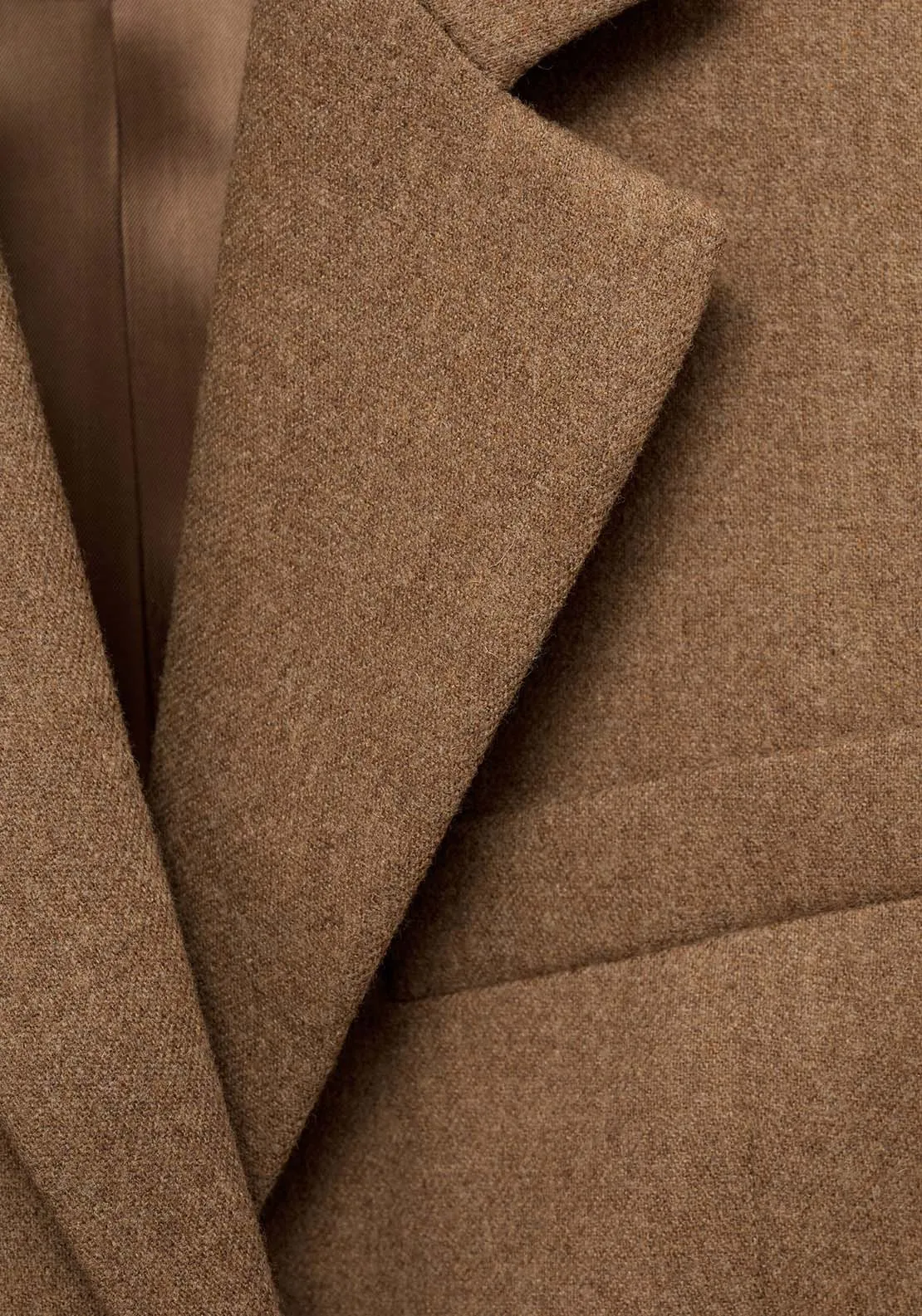 Wool-blend suit jacket - Medium Brown