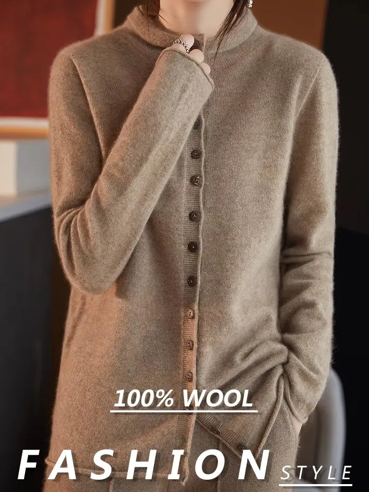 Wool Jacket Knitted Top Sweater