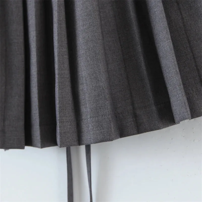 Y2k Split Pleated Mini Skirts
