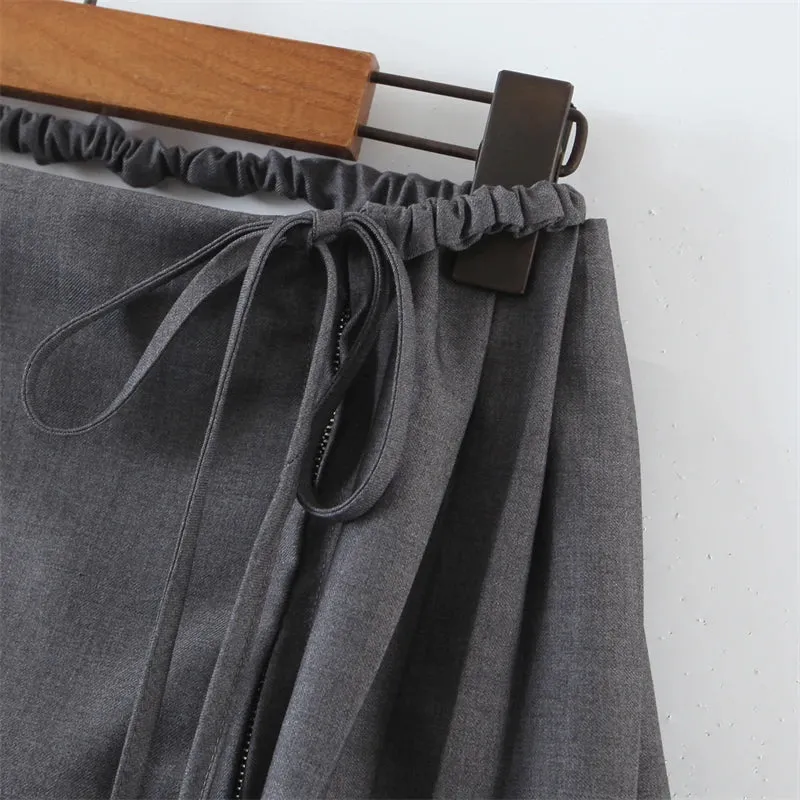 Y2k Split Pleated Mini Skirts