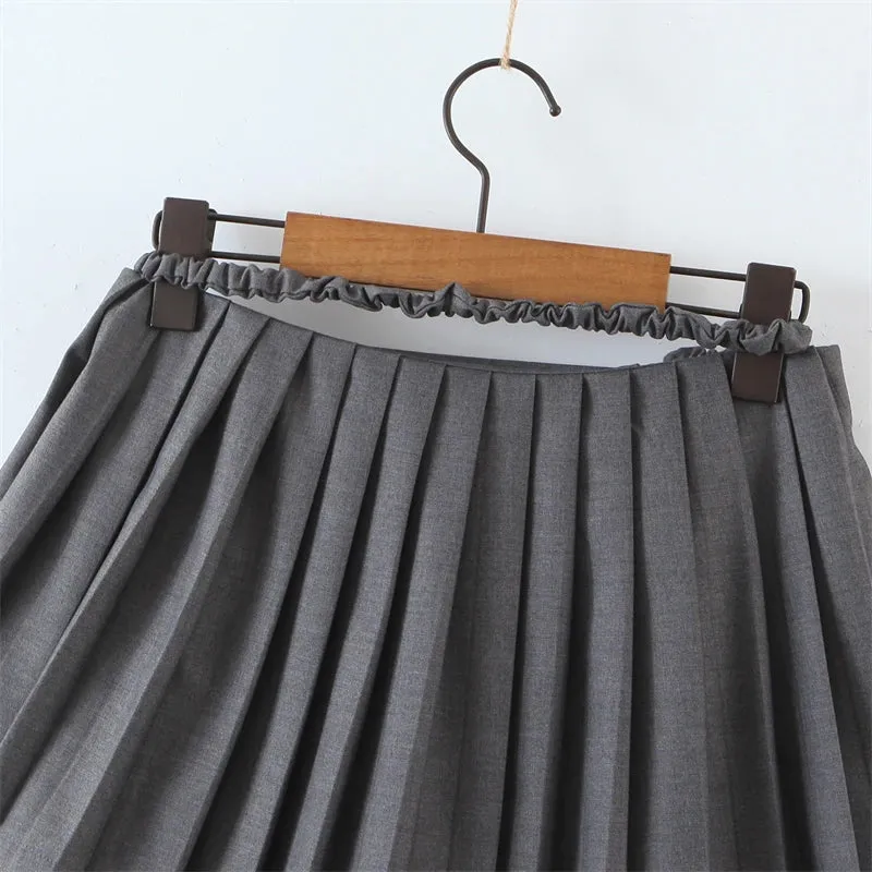 Y2k Split Pleated Mini Skirts