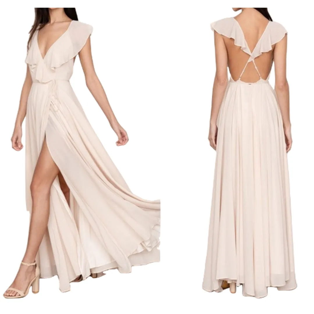YUMI KIM Women's Ivory Full Bloom Maxi Dress #DR18137 Large NWT