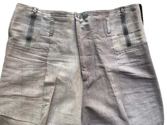 Z Cavaricci Grey Pleated Zipper Pants