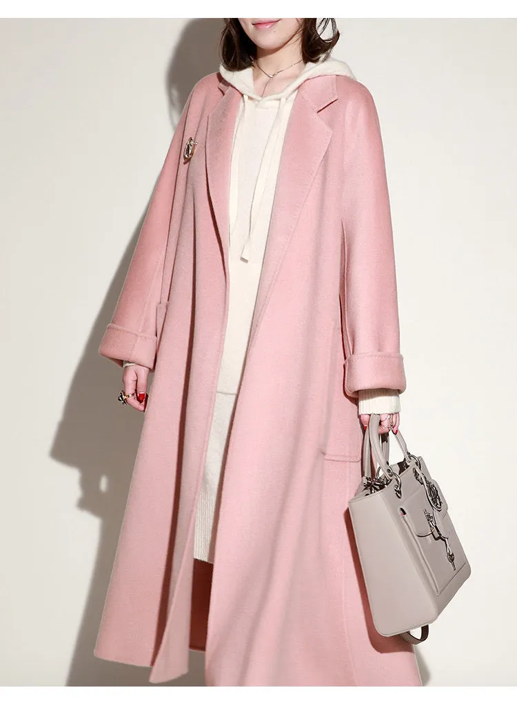 ZABRI luxury style fashion ladies wool cashmere All weather trench coat
