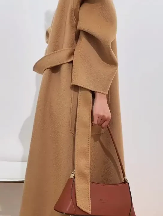 ZABRI luxury style fashion ladies wool cashmere All weather trench coat