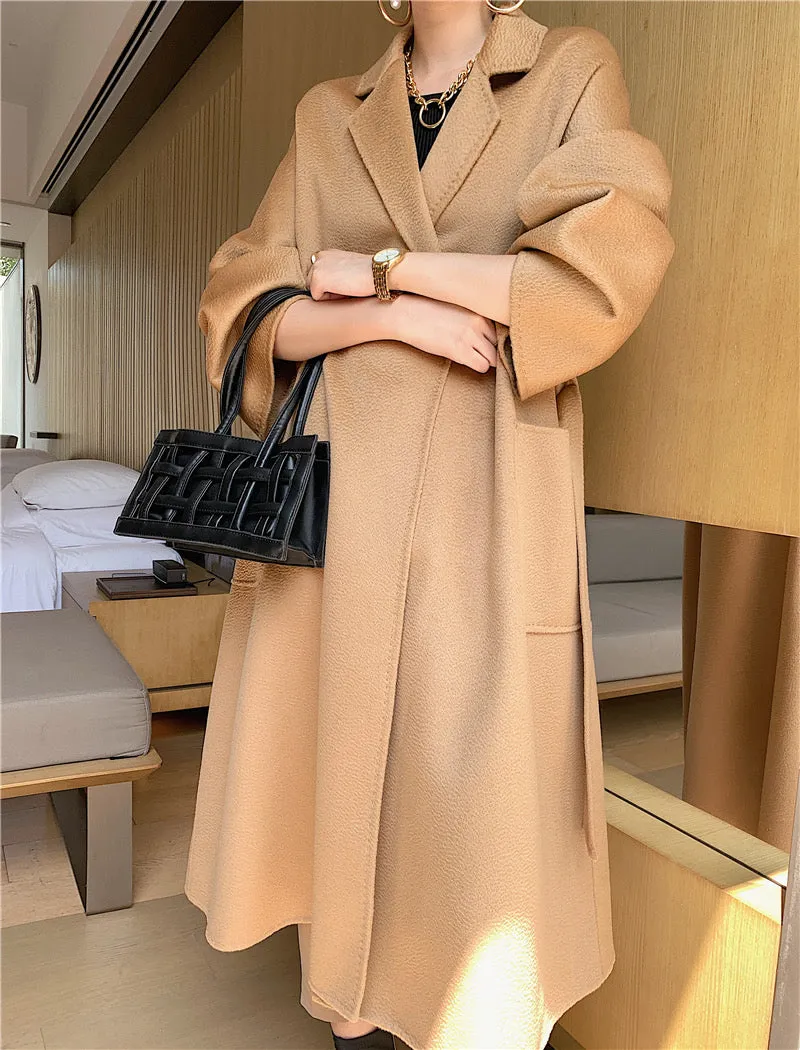 ZABRI luxury style fashion ladies wool cashmere All weather trench coat