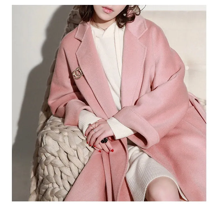 ZABRI luxury style fashion ladies wool cashmere All weather trench coat