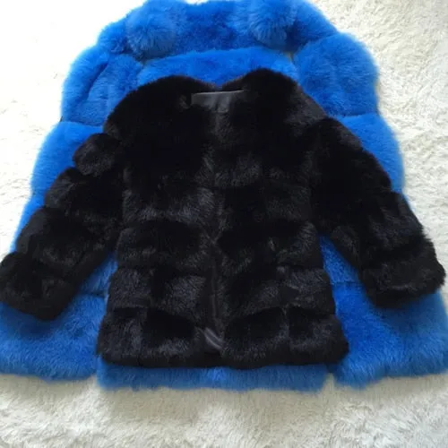 ZADORIN New Luxury Splicing Long Faux Fur Coat Women Thick Warm Winter Fashion Fluffy Faux Fur Jacket Coats for Women Outerwear